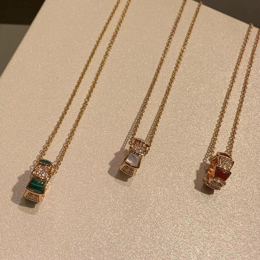BVLGARI SERPENTI PEDANT DIAMOND NECKLACE