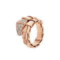 BVLGARI SERPENTI RING PINK GOLD DIAMOND