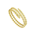 BVLGARI SERPENTI BRACELET GOLD DIAMOND DOUBLE ROW
