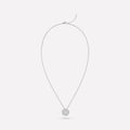 Chanel Bouton De Camelia Necklace Silver Diamond