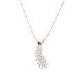 Chanel Plume De Silver Diamond Necklace