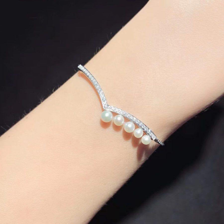 CHAUMET JOSEPHINE BRACELET SILVER DIAMONDS