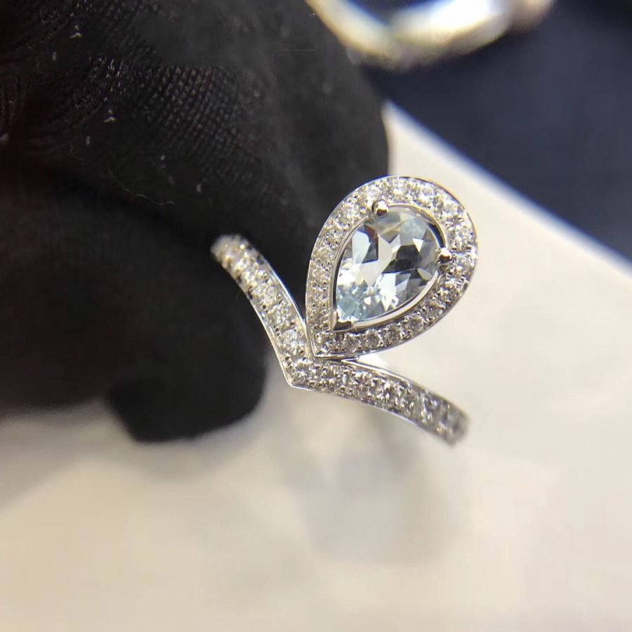 CHAUMET JOSEPHINE RING TURQUOISE SILVER DIAMOND