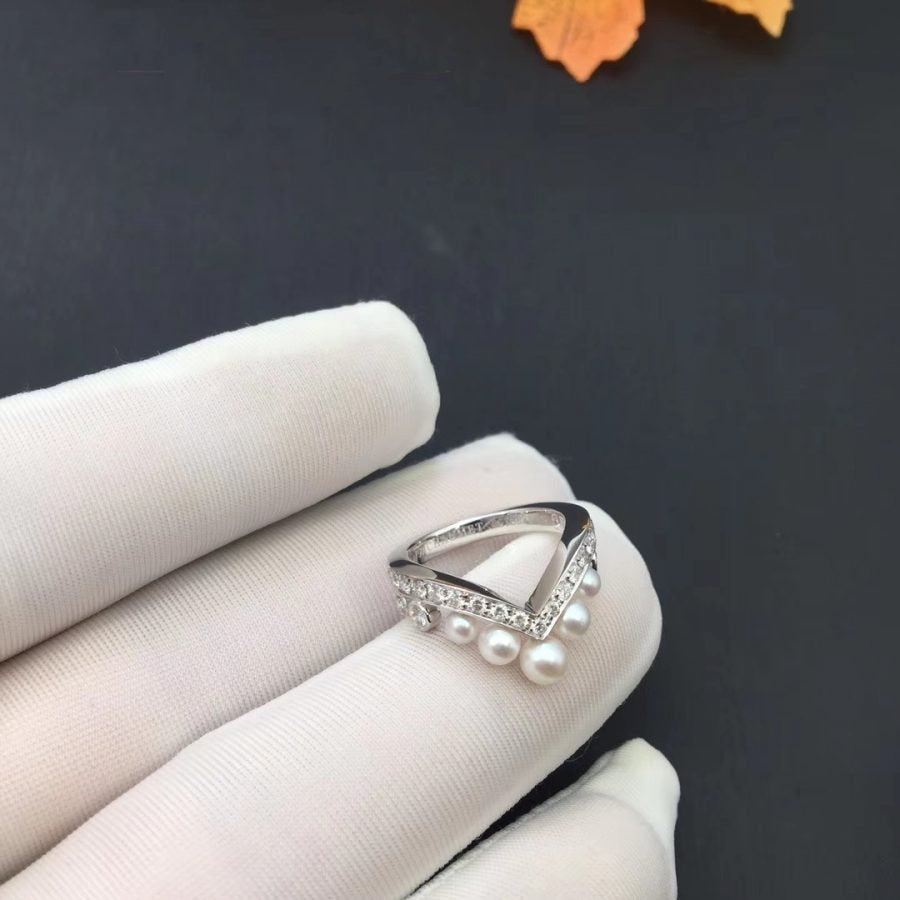 CHAUMET JOSEPHINE RING SILVER DIAMOND