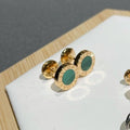 BVLGARI BVL EARRINGS CLUSTER MALACHITE GOLD