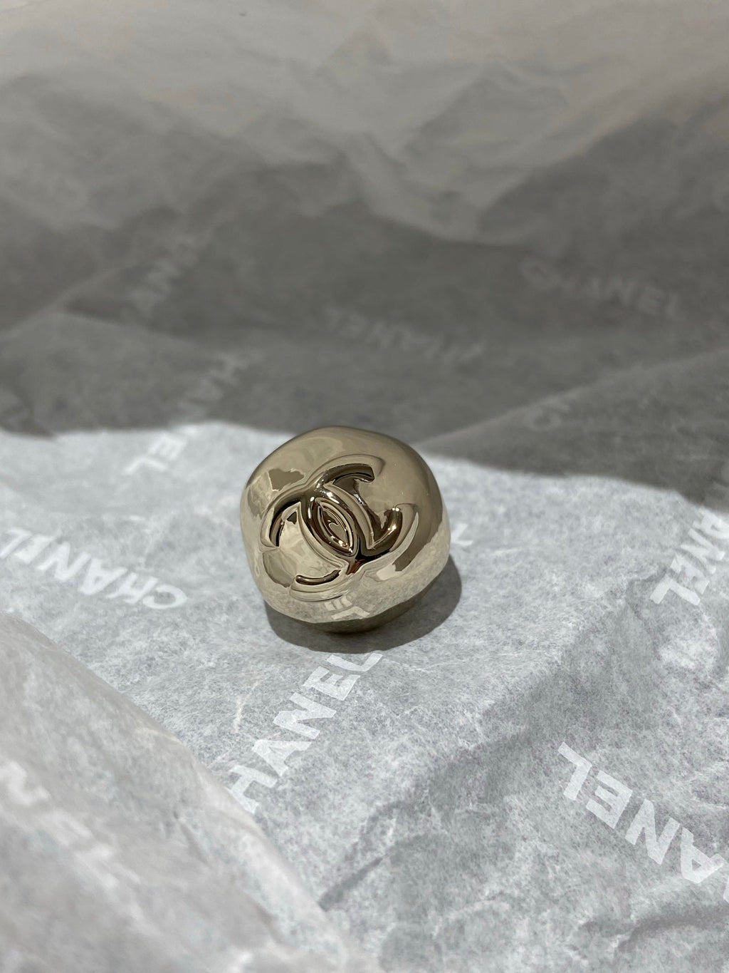 Chanel Sphere Stud Gold Double C Earrings