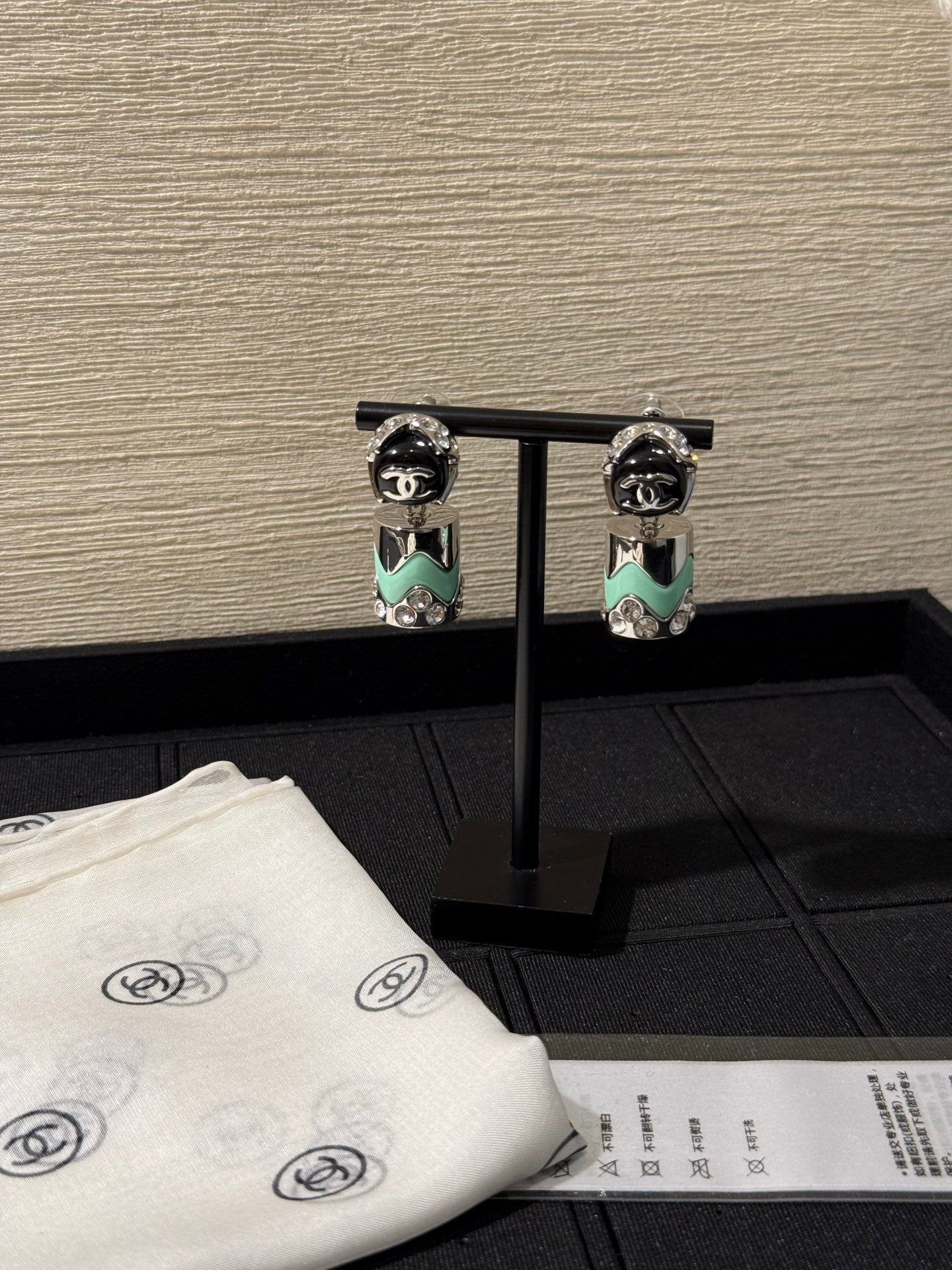 Chanel 2026 Enamel Button Double C Earrings