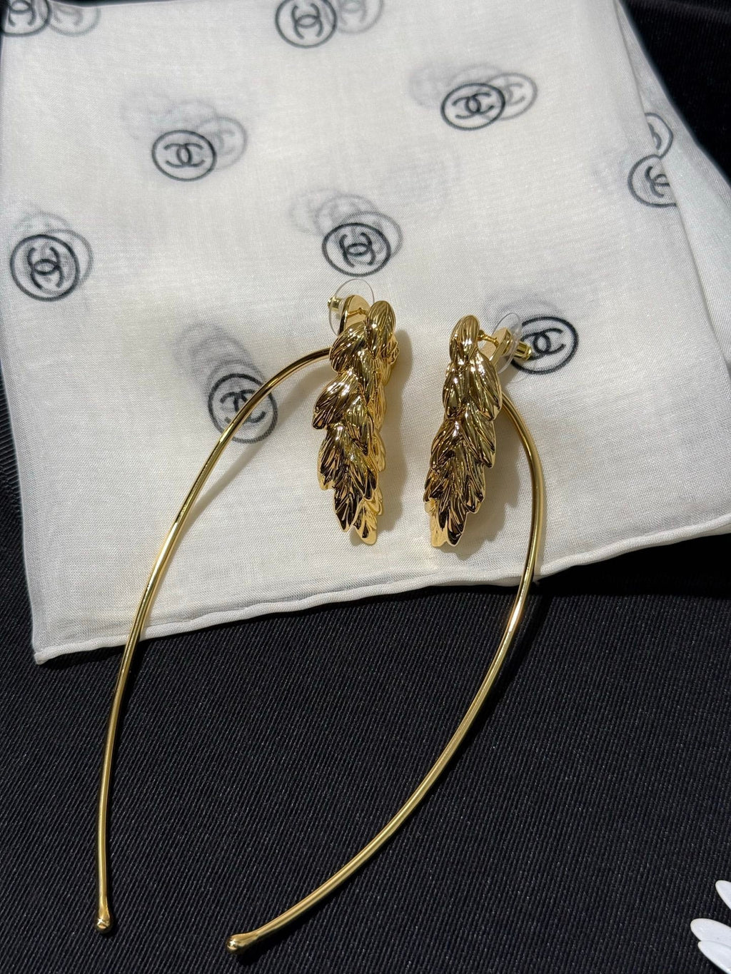 Chanel 2026 Large Gold Wheat Earrings