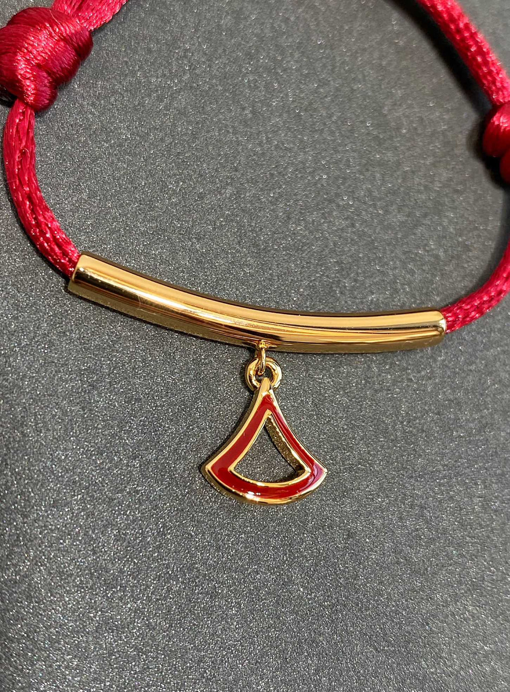 BVLGARI BVL 1 MOTIF LUCKY RED BRACELET GOLD