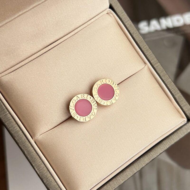 BVLGARI BVL EARRINGS CLUSTER PINK MOP