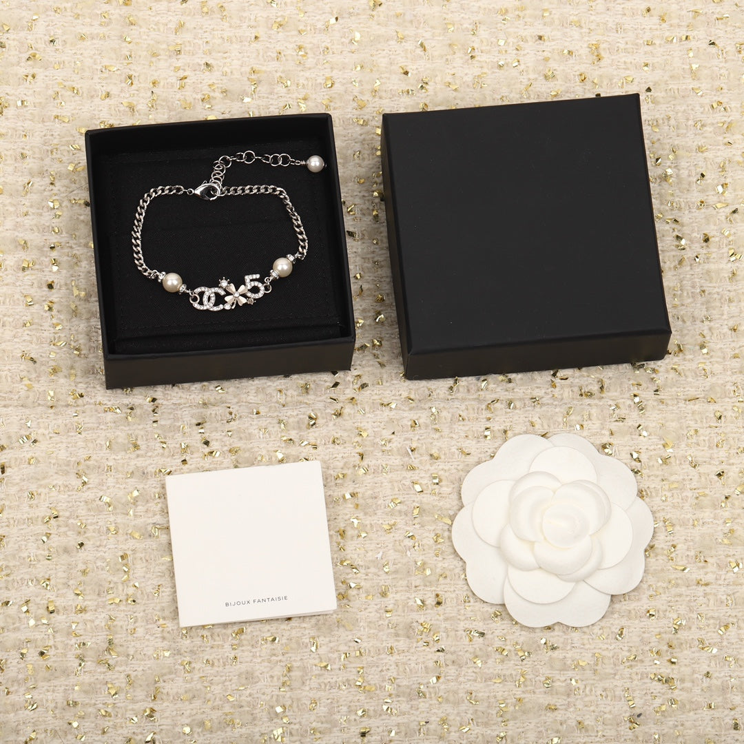 Chanel Double C Multi-Element Silver Bracelet