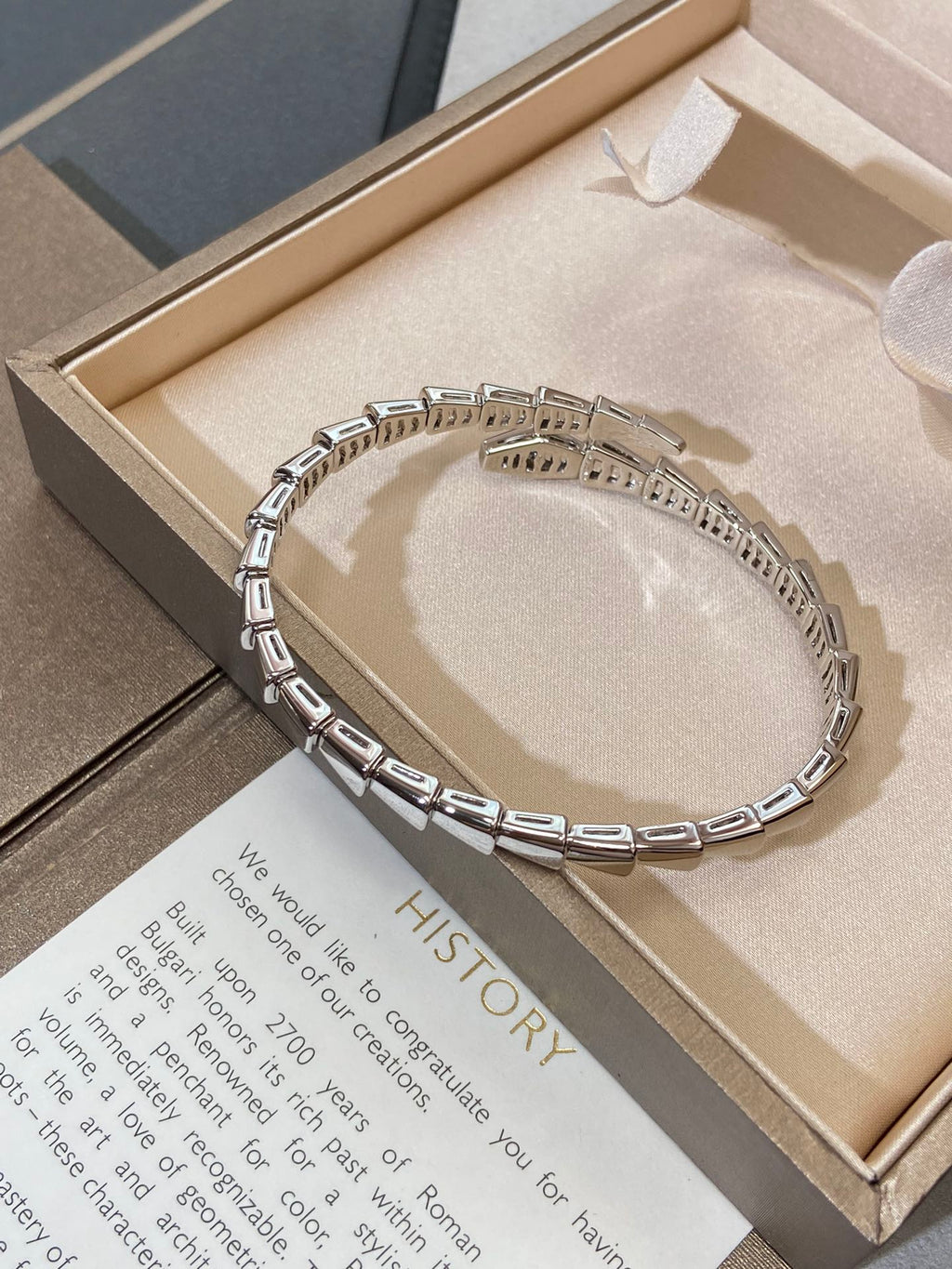 BVLGARI SERPENTI VIPER SILVER BRACELET