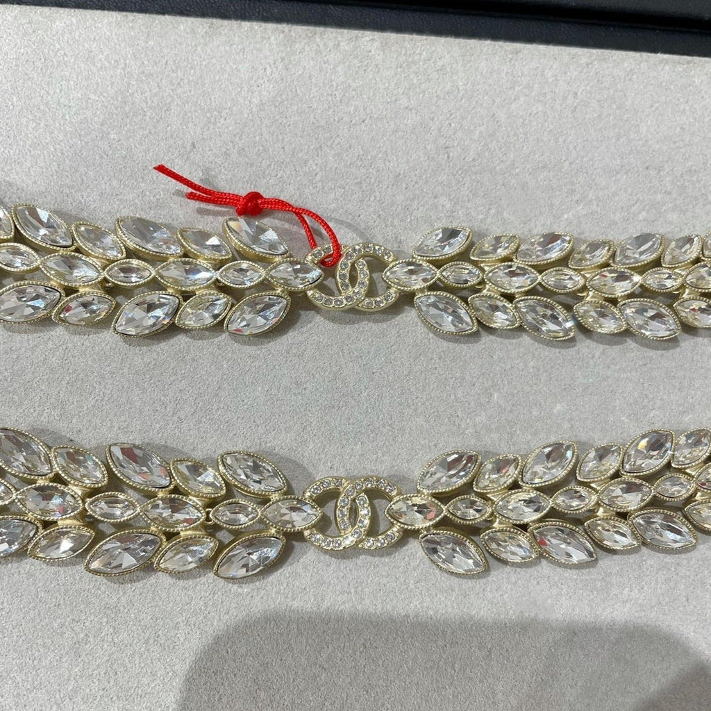 Chanel Double C Small Fragrant Wheat Ear Gold Diamond Necklace