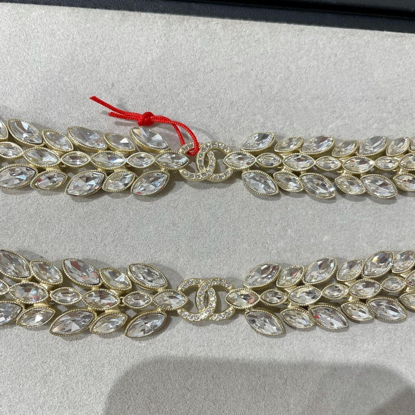 Chanel Double C Small Fragrant Wheat Ear Gold Diamond Necklace