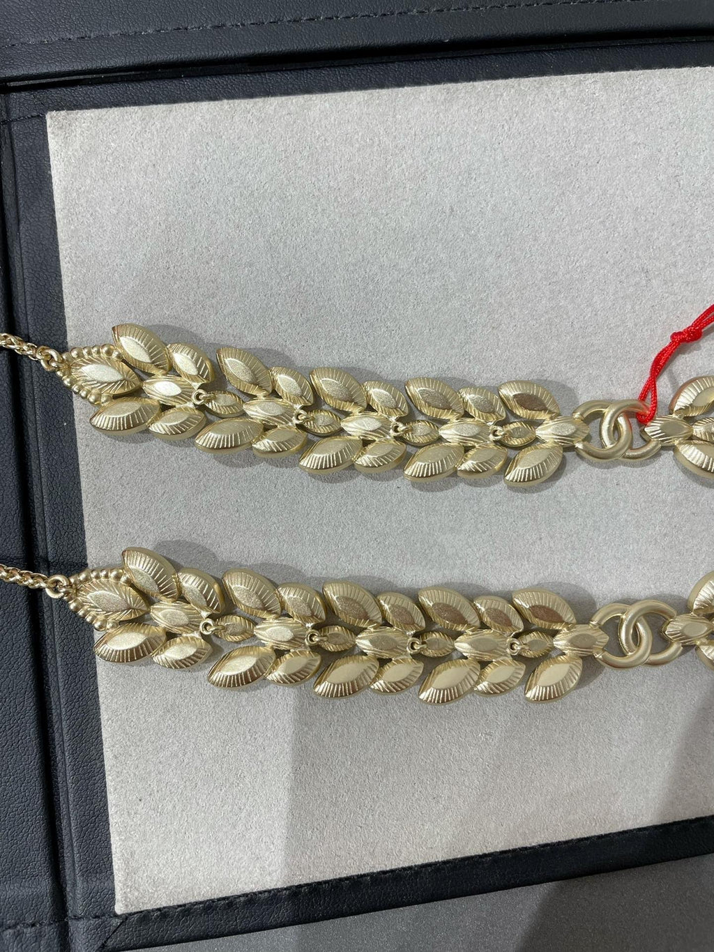 Chanel Double C Small Fragrant Wheat Ear Gold Diamond Necklace