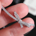 Chanel Ruban Bow Silver Diamond Necklace