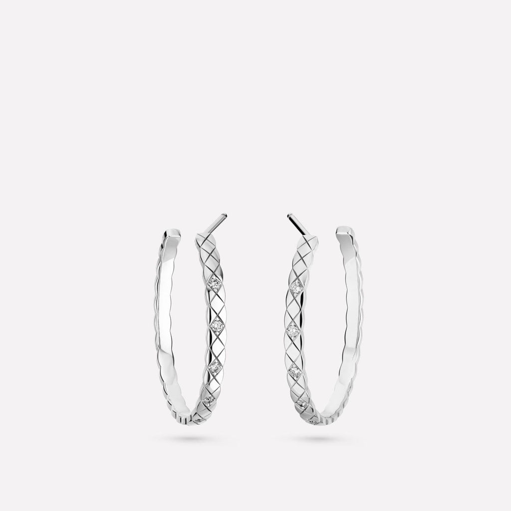 Chanel Crush Diamond Hoop Earrings